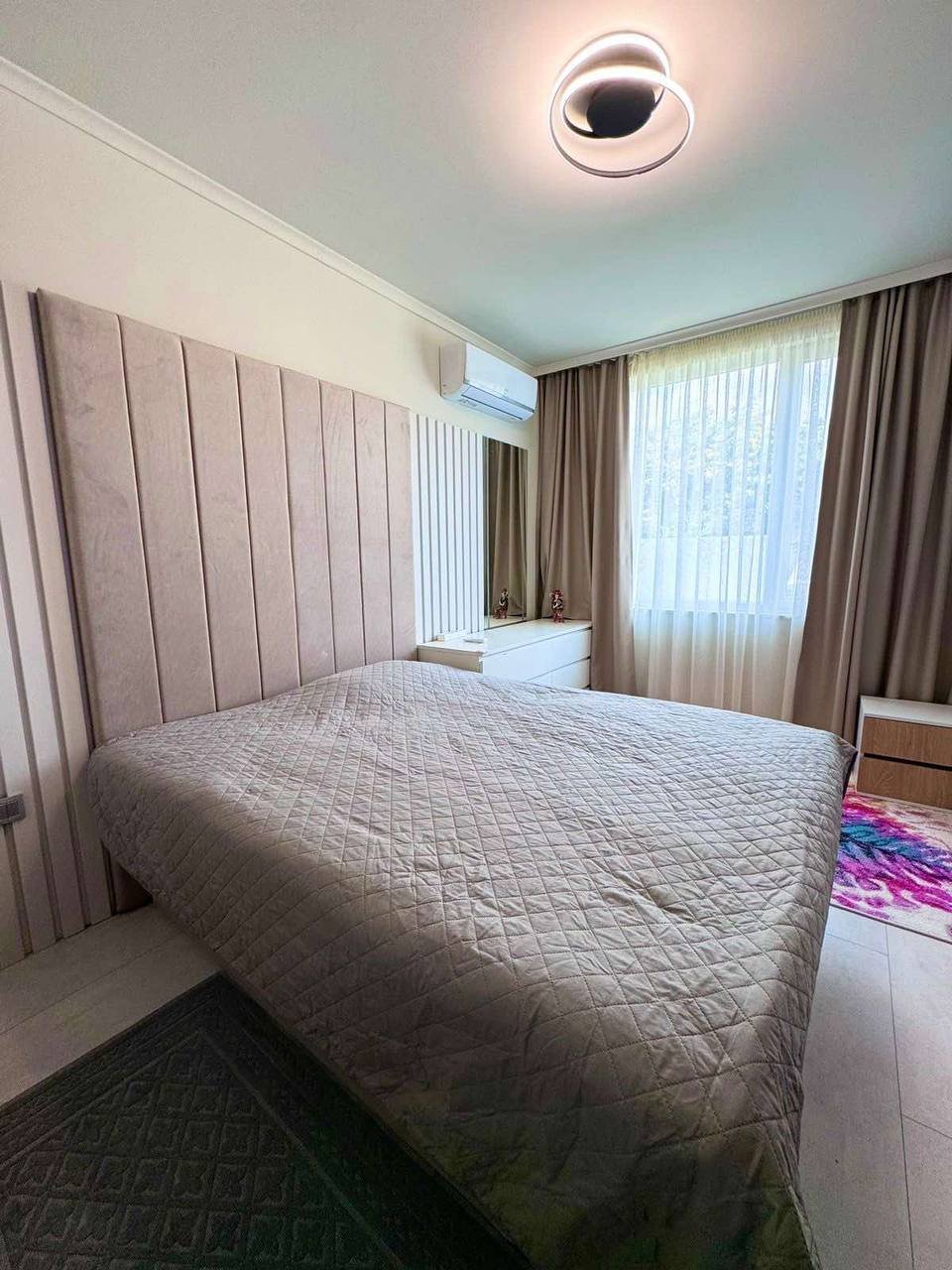 Three-room apartment with sea view in the Domenico complex at Sunny Beach