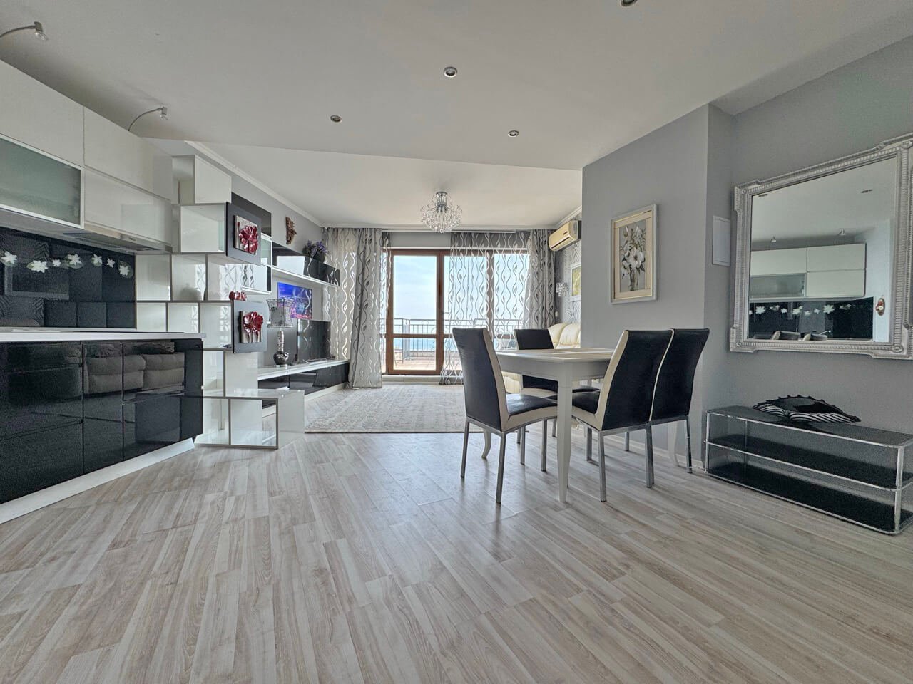 Two-room apartment with sea view in the Grand Hotel complex in Sveti Vlas, Bulgaria.