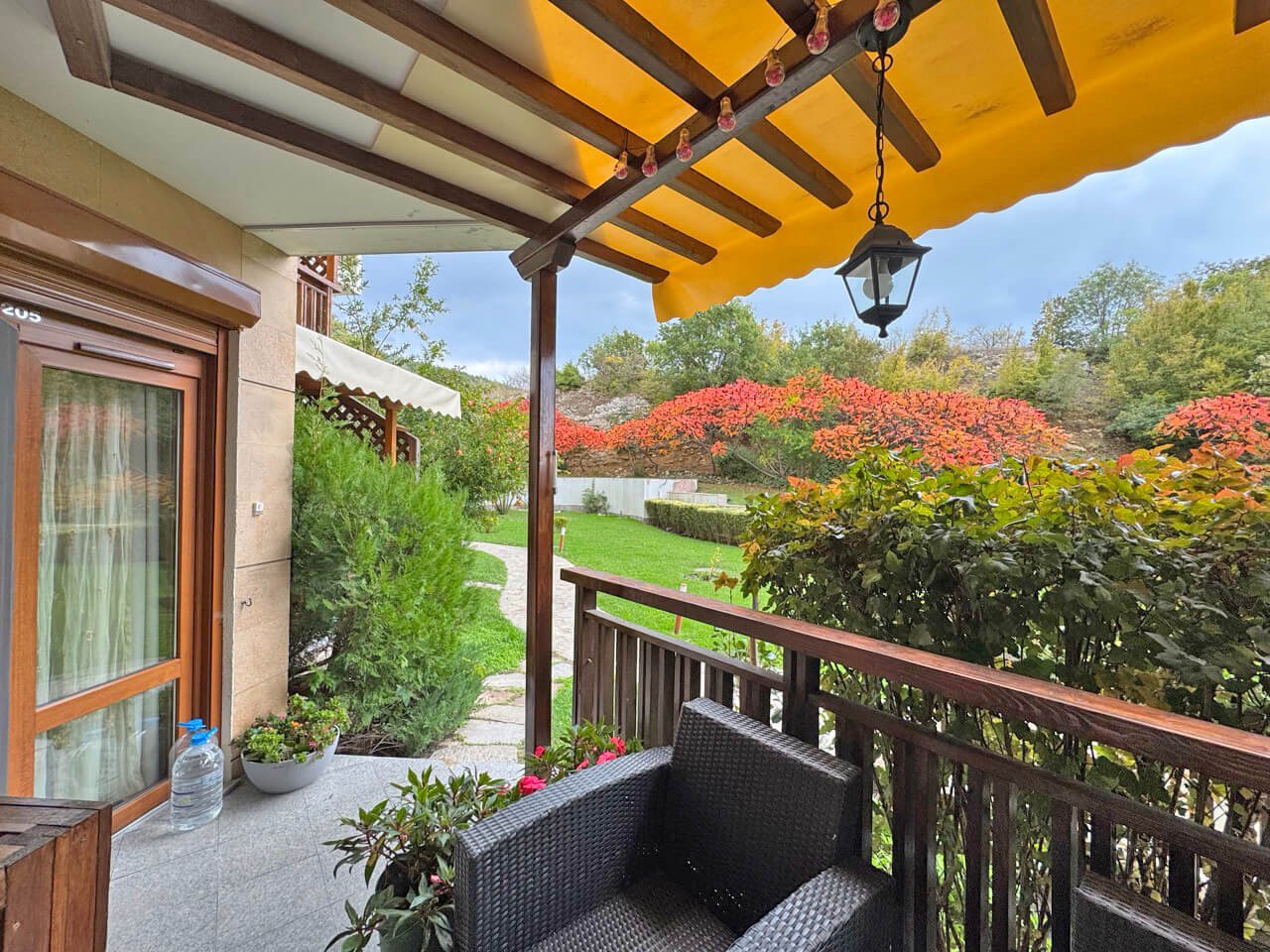 Two-room apartment in the Garden of Eden complex with a view of the garden in Sveti Vlas, Bulgaria