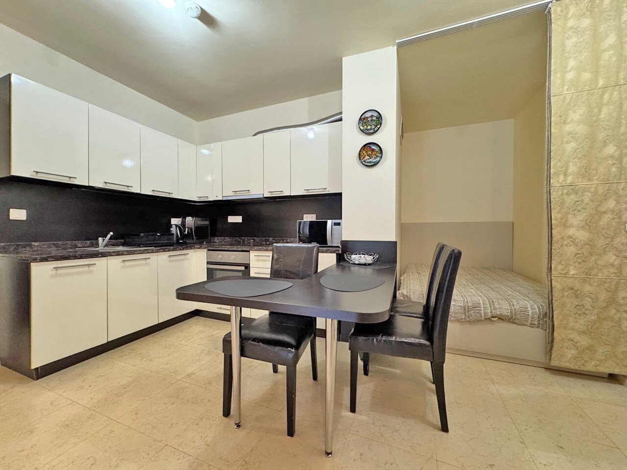 Two-room apartment in the Garden of Eden complex with a view of the garden in Sveti Vlas, Bulgaria