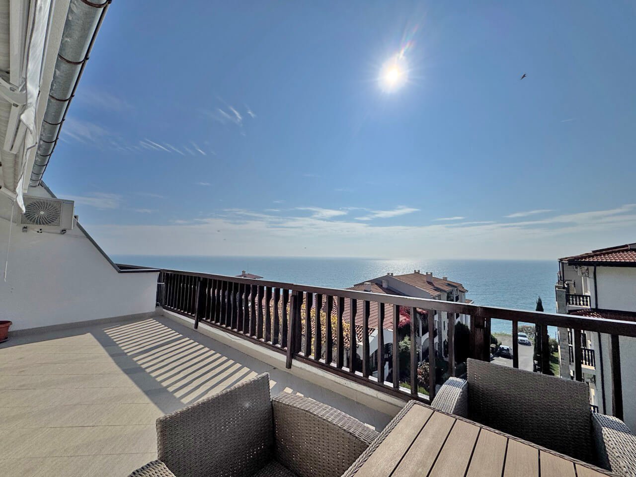 Three-room apartment with sea view in the Sun Coast complex in Sveti Vlas, Bulgaria