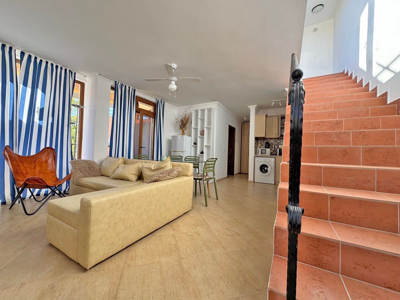 Two-room maisonette apartment in the Antonia complex with a view of the pool in Sveti Vlas, Bulgaria