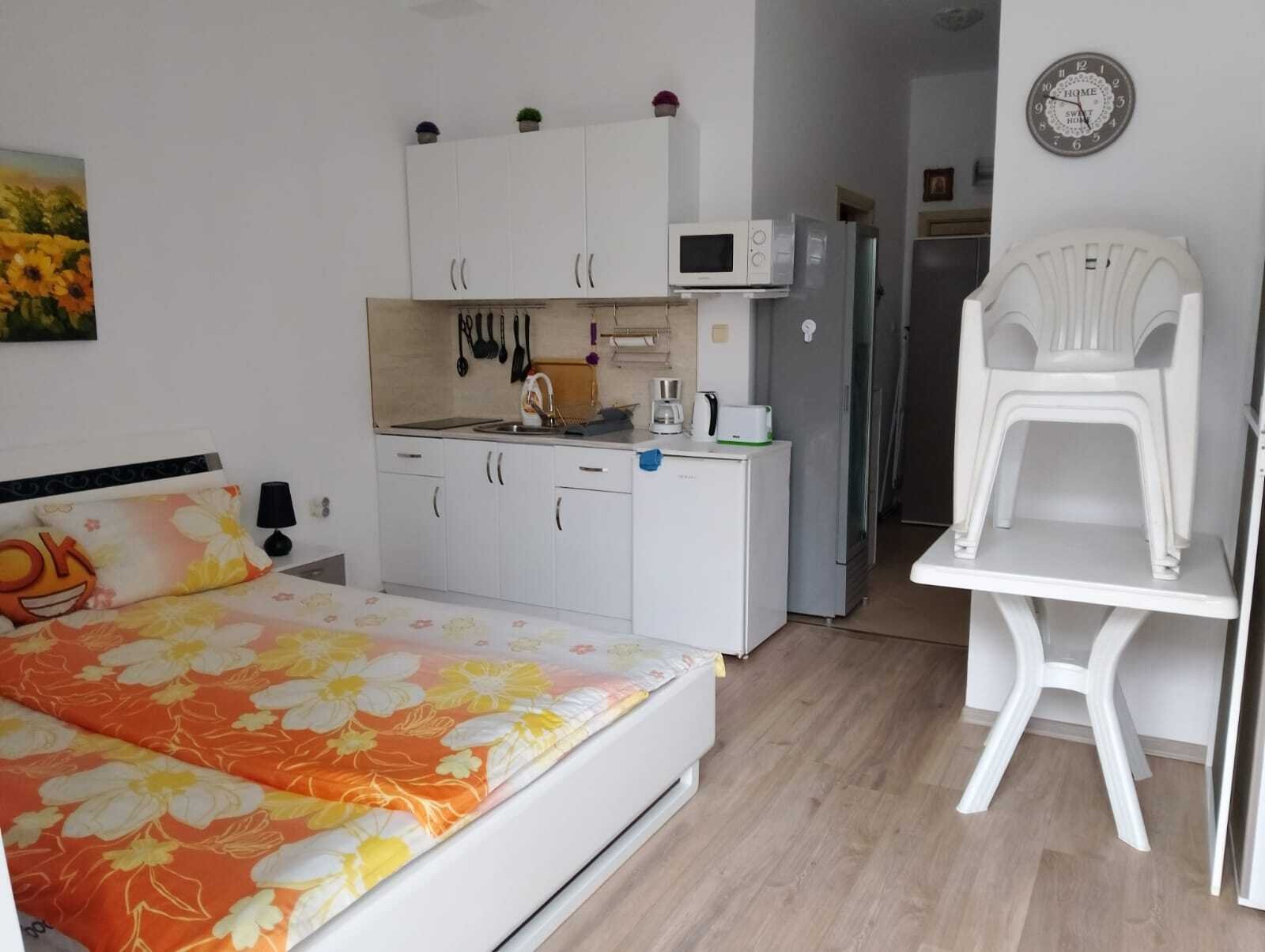 Modern furnished studio with pool view at Grand Kamelia, Sunny Beach