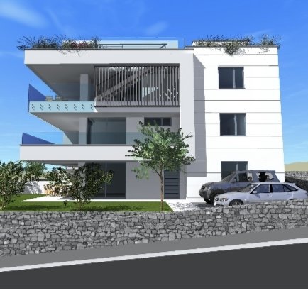 Neue Wohnung mit Garten in Krk auf der Insel Krk