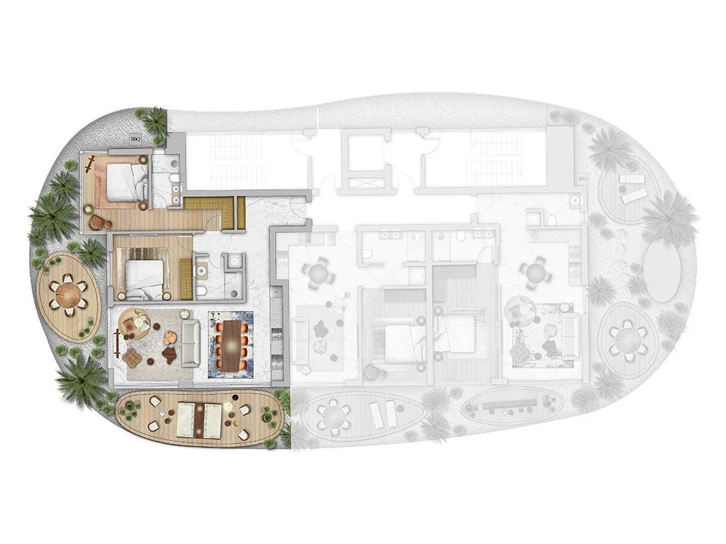 Luxuriöse Drei-Zimmer-Wohnung direkt am Meer, das erste Markenprojekt des Weltklasse-Designers in Zypern