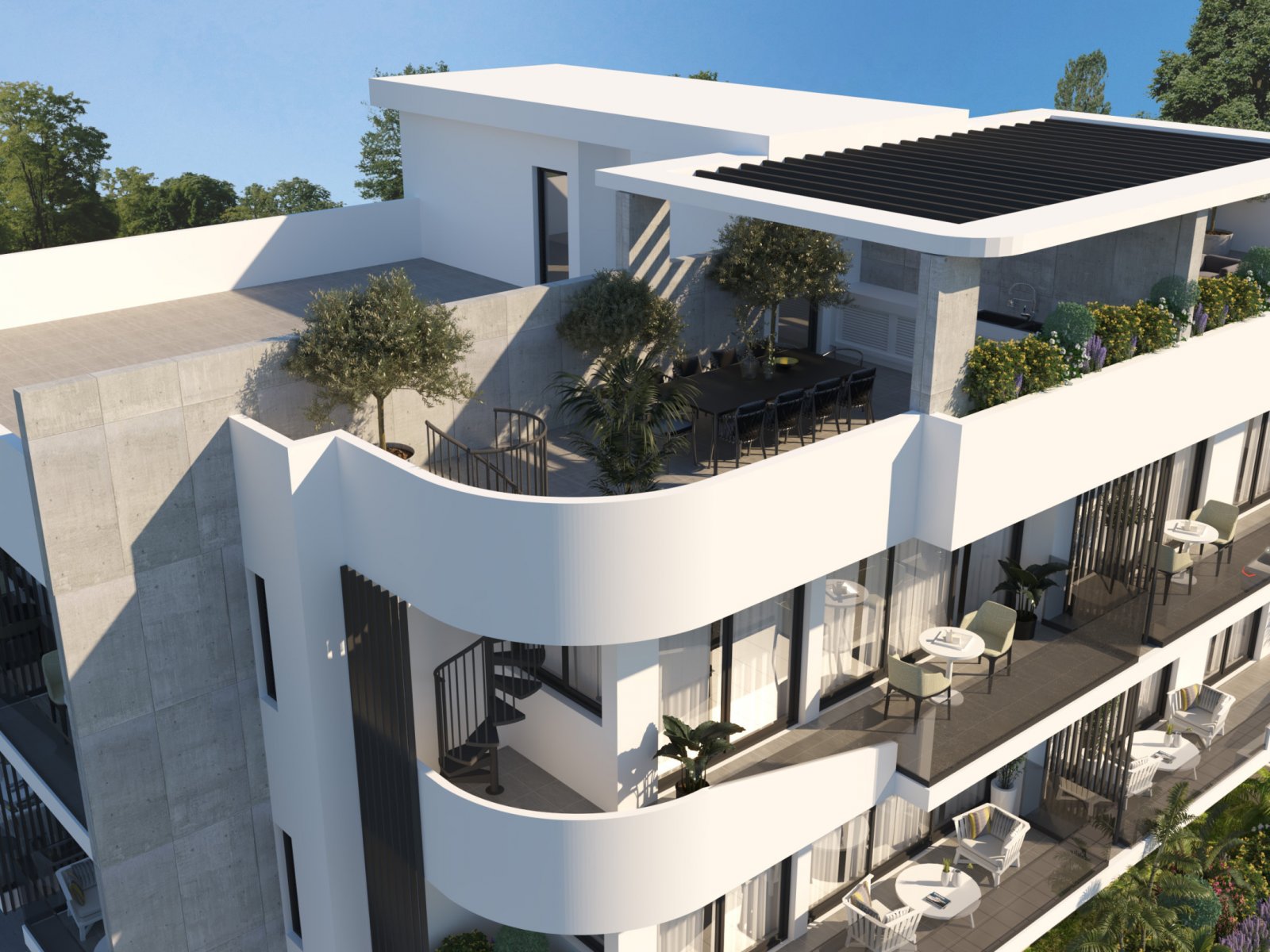 Großes Penthouse mit drei Schlafzimmern und großem Dachgarten in Larnaka zu einem guten Preis