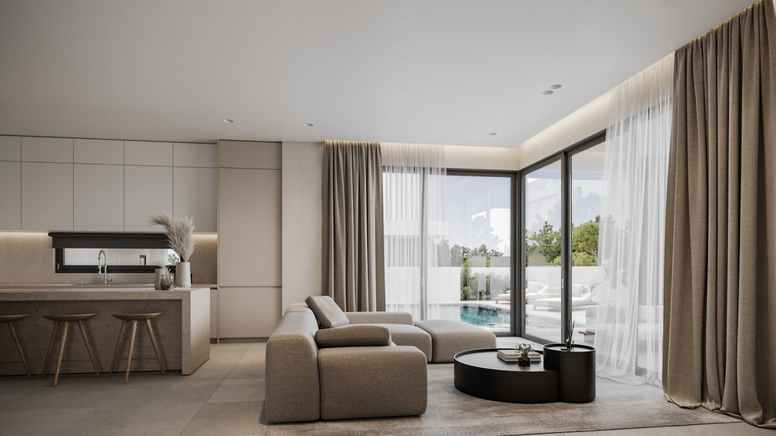 Anlagevilla 3+1, garantierte Rendite 5 % – 350 m vom Meer entfernt