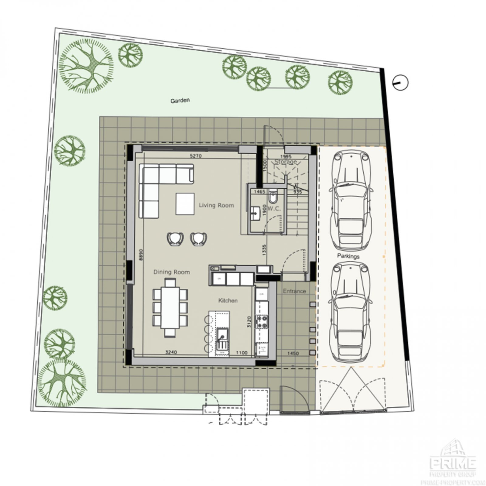 Anlagevilla (3+1 Zimmer) mit lebenslanger Renditegarantie von 5 bis 7 %, großem Grundstück und Swimmingpool
