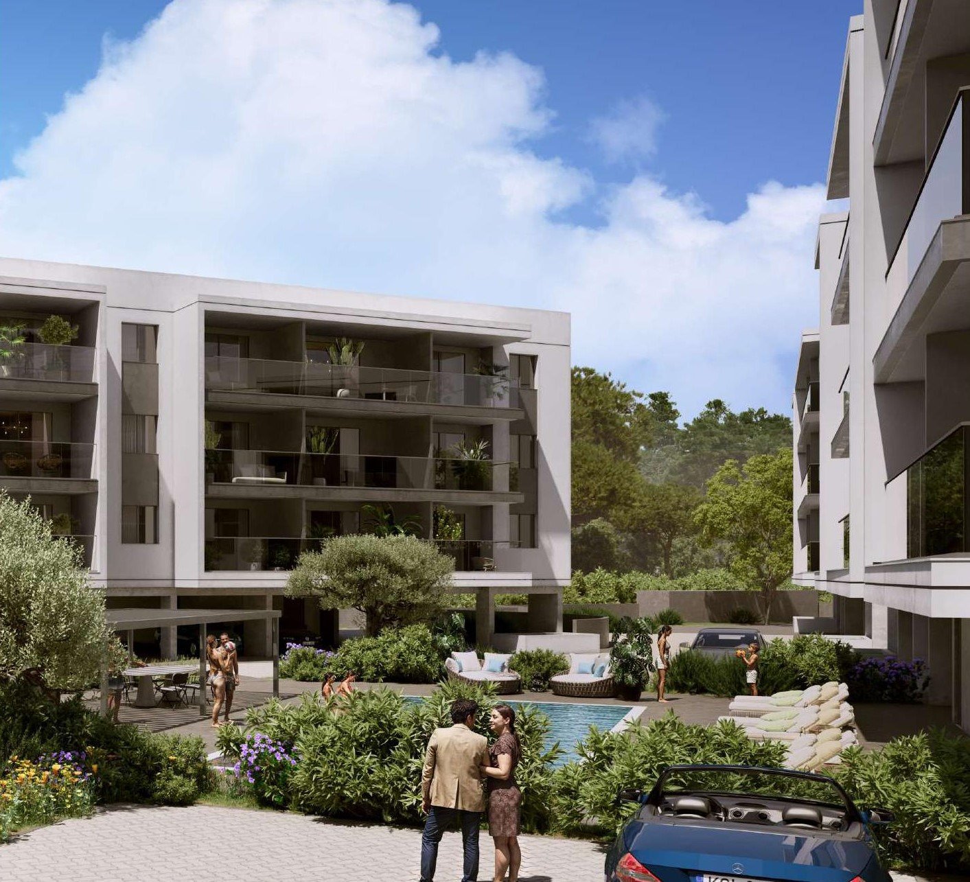 Luxuriöse Zwei-Zimmer-Wohnung in der Nähe des Golfplatzes in Limassol zu einem günstigen Preis