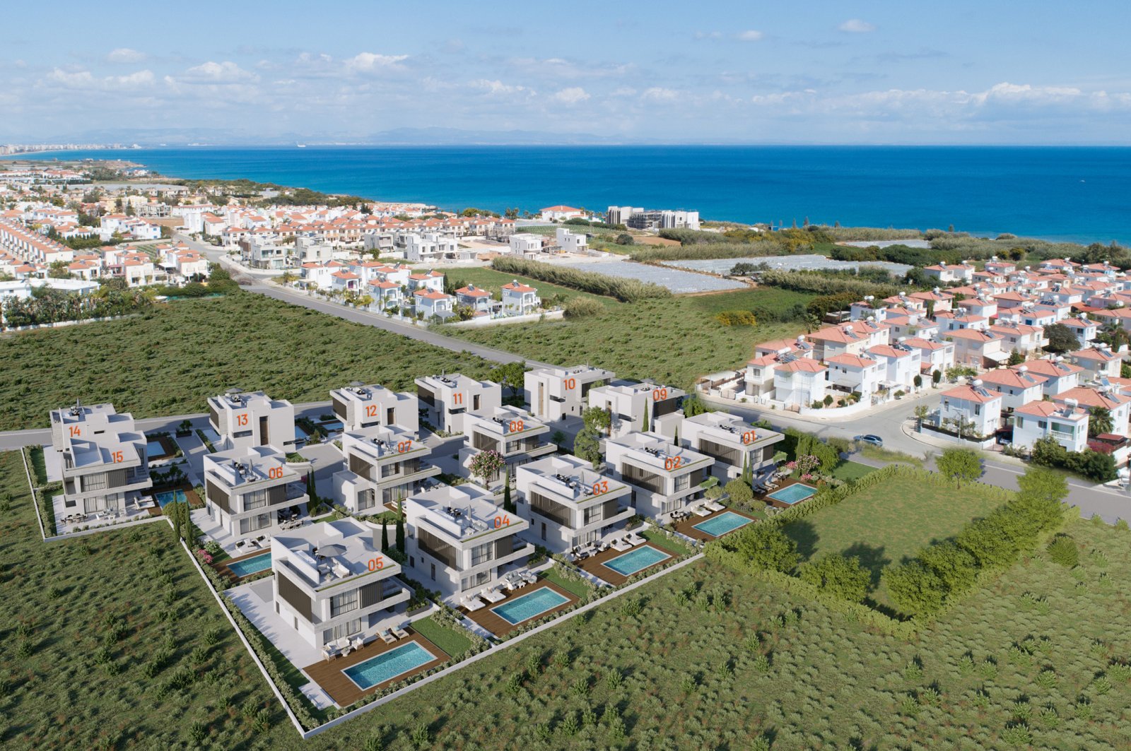 Großes Ferienhaus mit Grundstück und Swimmingpool, 350 m vom Meer entfernt