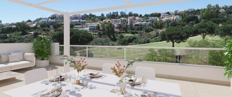Luxuriöses Penthouse am Golfplatz – zeitloses Design und Panoramablick, Costa del Sol