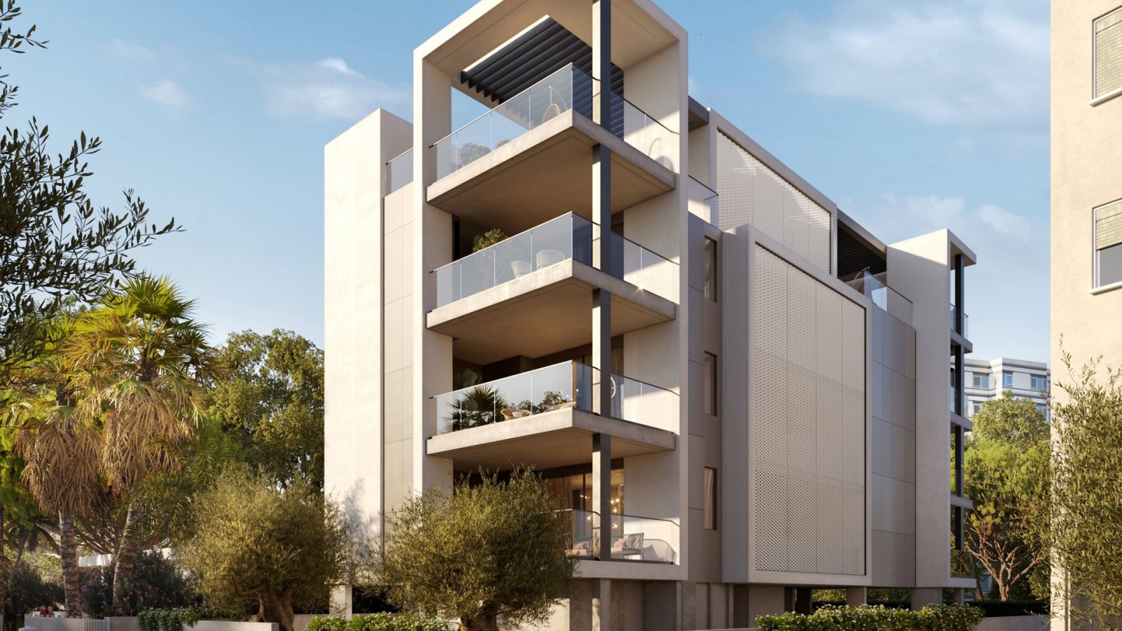 Luxuriöses Apartment mit vier Schlafzimmern → Panoramablick auf den Strand → Limassol