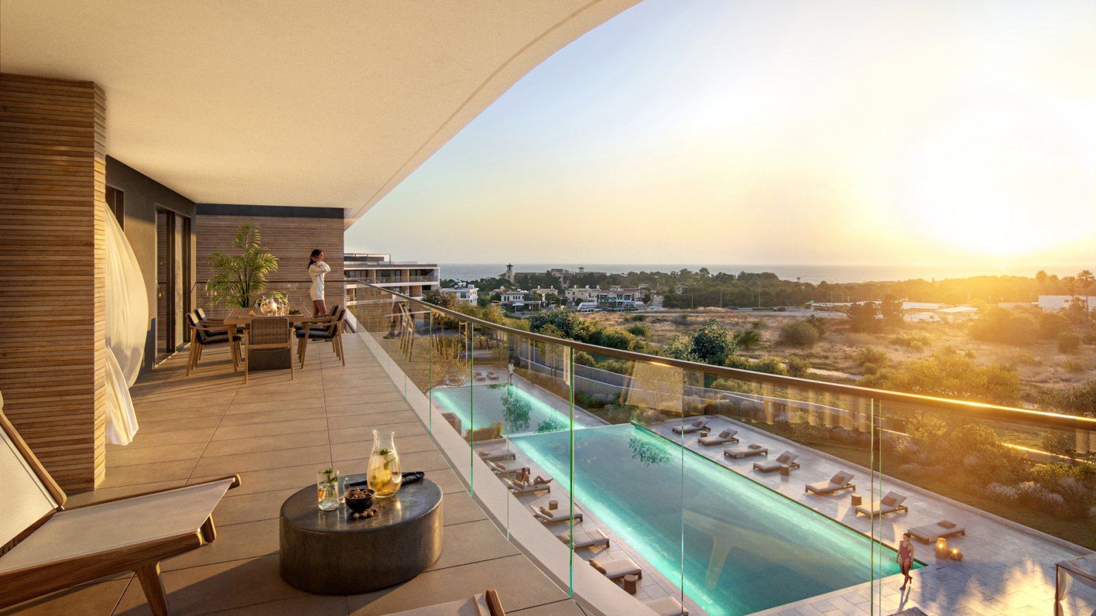 Sonnige Zweizimmerwohnung → in Strand- und Zentrumsnähe, mit Meerblick → Paphos