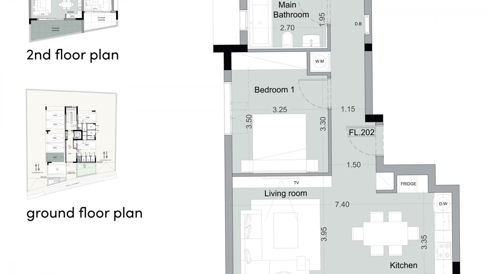 Luxuriöse Dreizimmerwohnung → private Anlage am Meer → Limassol