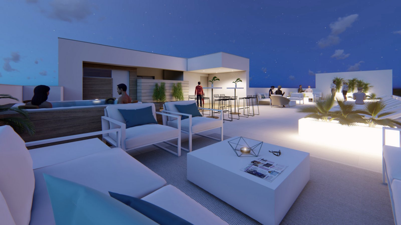 Moderne Apartments → 250 m vom Meer entfernt, private Terrassen und Whirlpool → Torrevieja