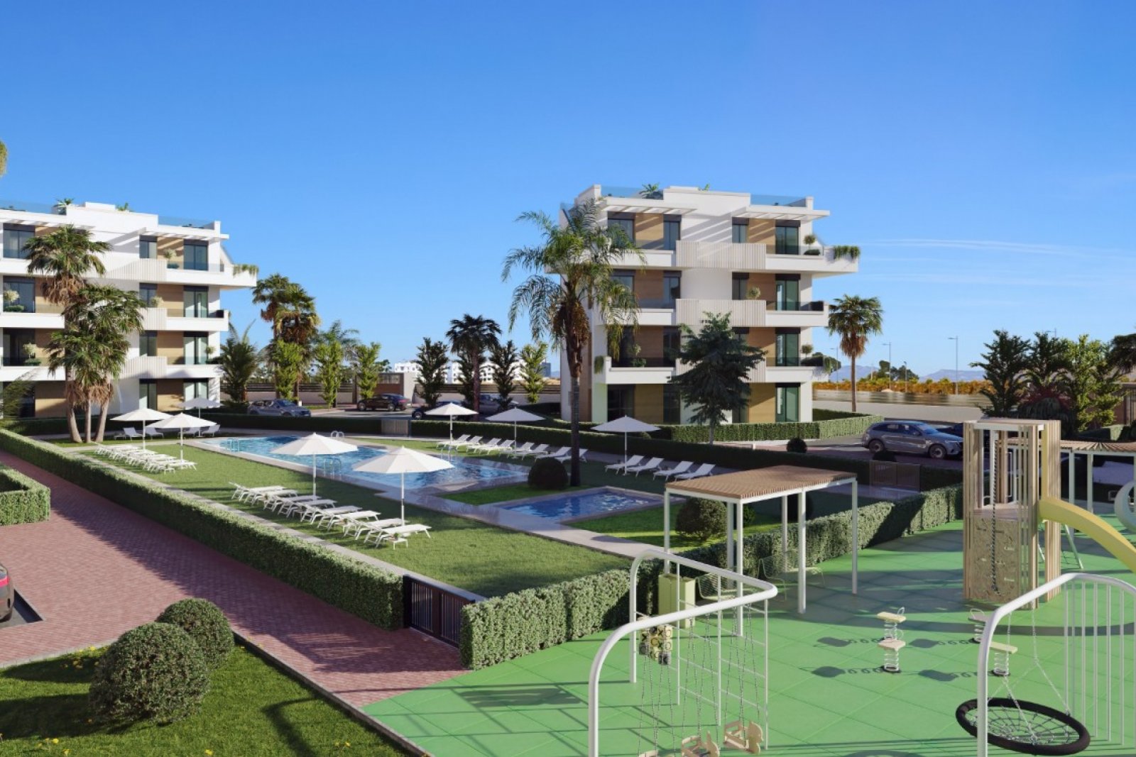 Exklusive Apartments → 5 km vom Meer entfernt, Swimmingpool und Gartenanlage → Torre-Pacheco