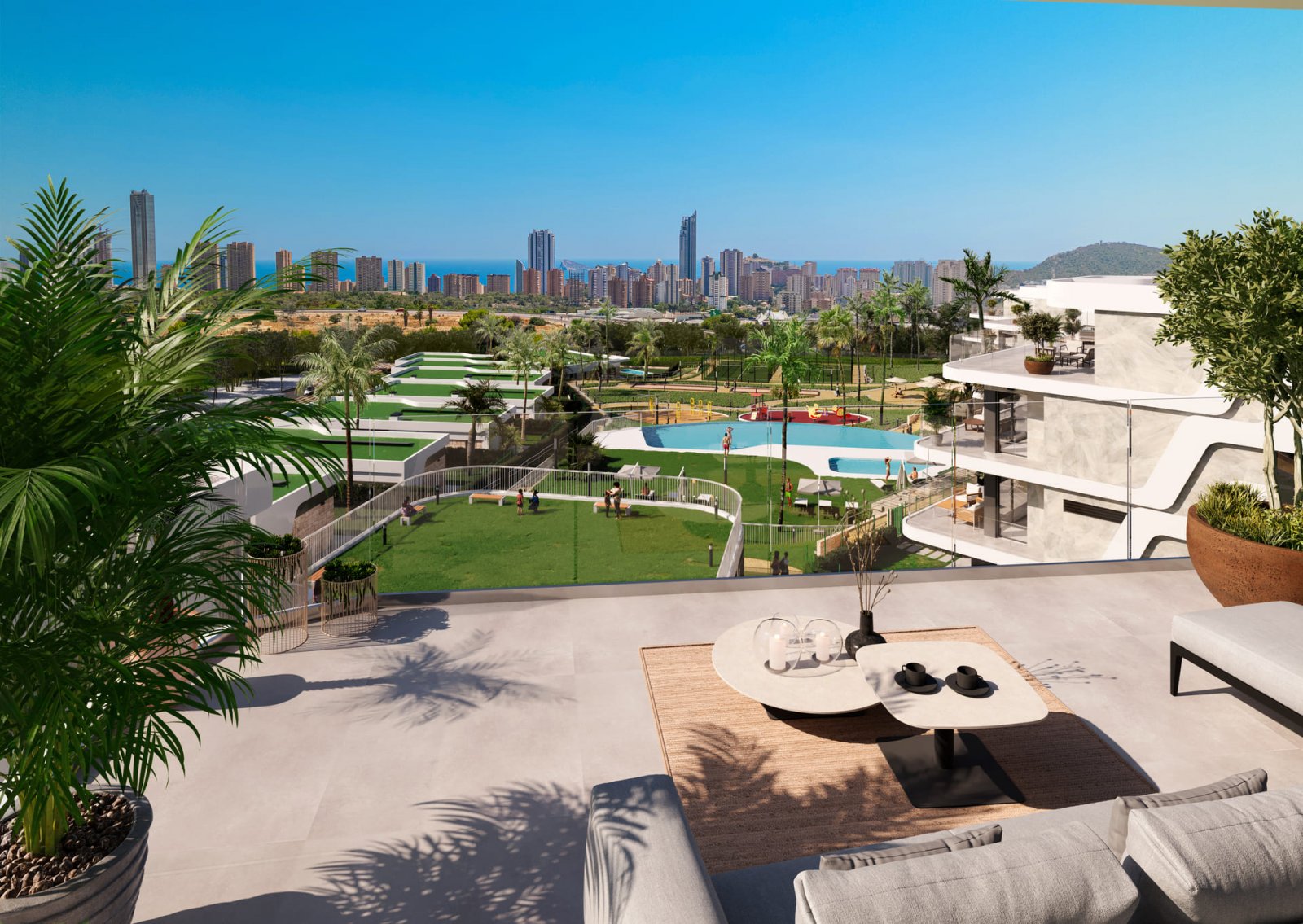 Luxuriöse Apartments mit Meerblick, 3 km vom Strand entfernt, Finestrat