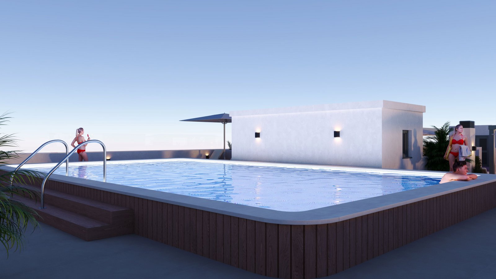 Moderne Apartments, Pool und Garten, San Miguel de Salinas