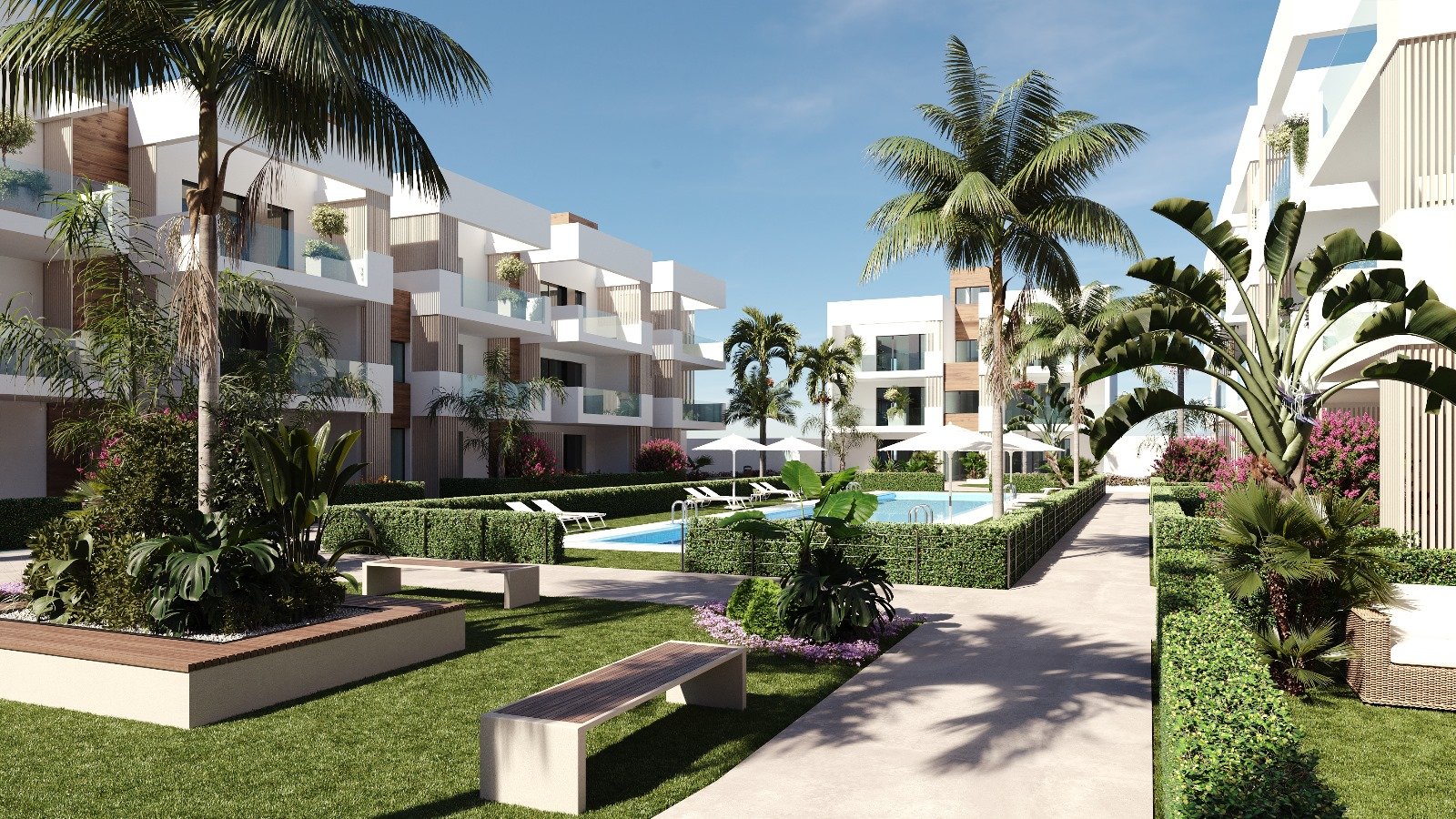 Moderne Apartments, 3 km vom Meer entfernt mit Gemeinschaftspool, San Pedro del Pinatar