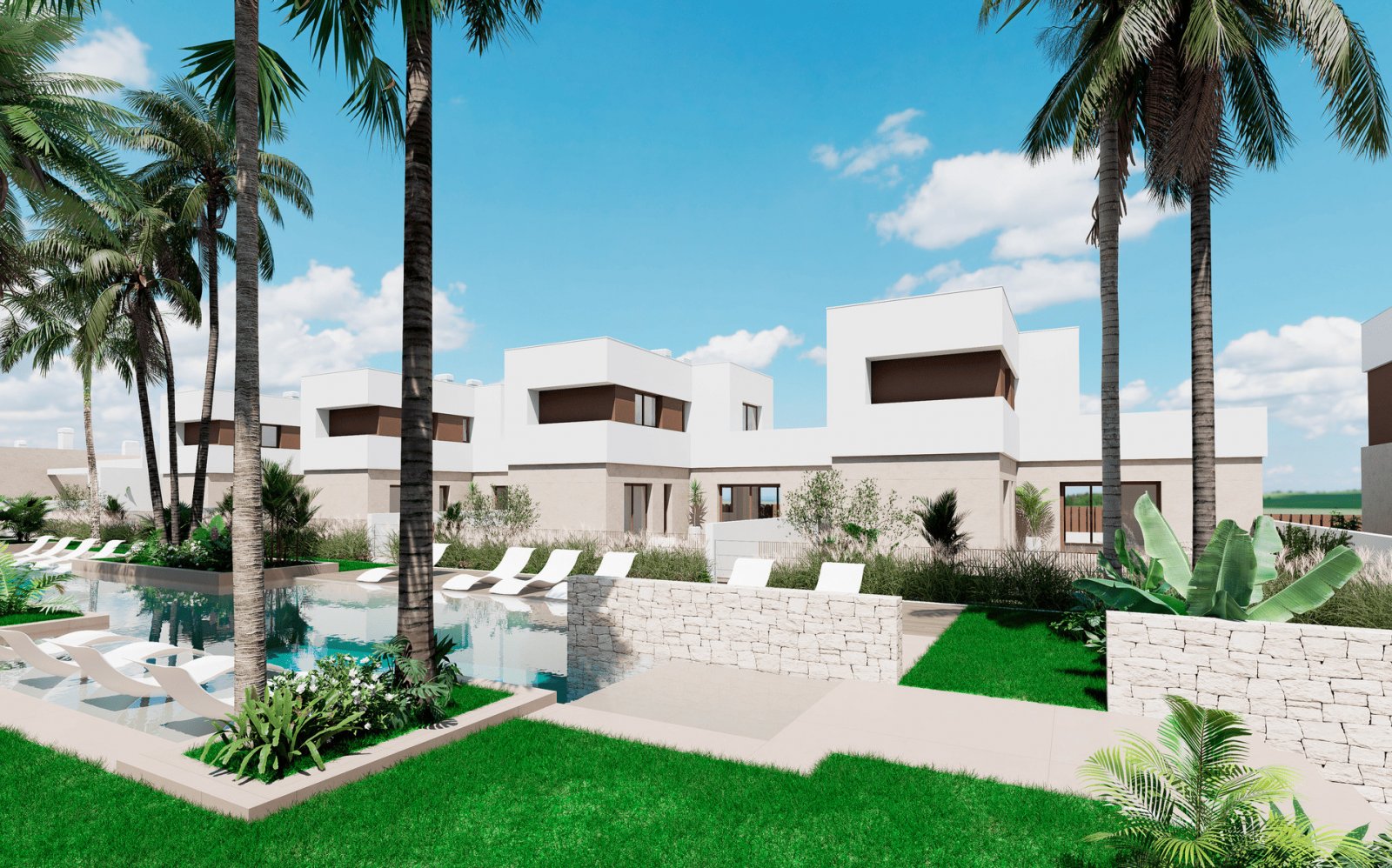 Moderne Bungalows, 1 km vom Meer entfernt, Los Alcázares