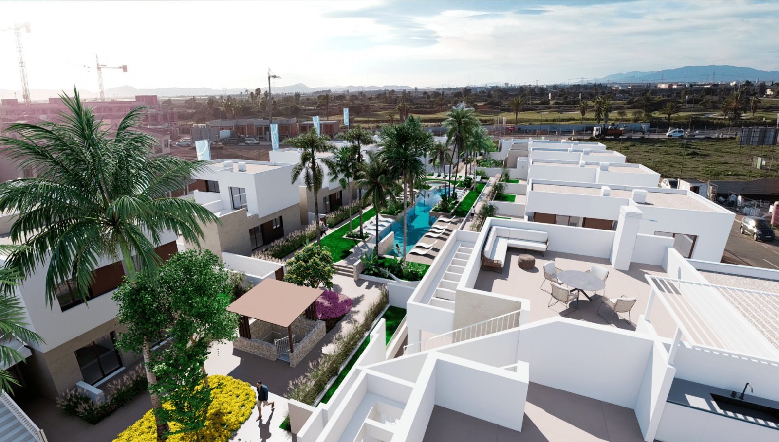 Moderne Bungalows, 1 km vom Meer entfernt, Los Alcázares