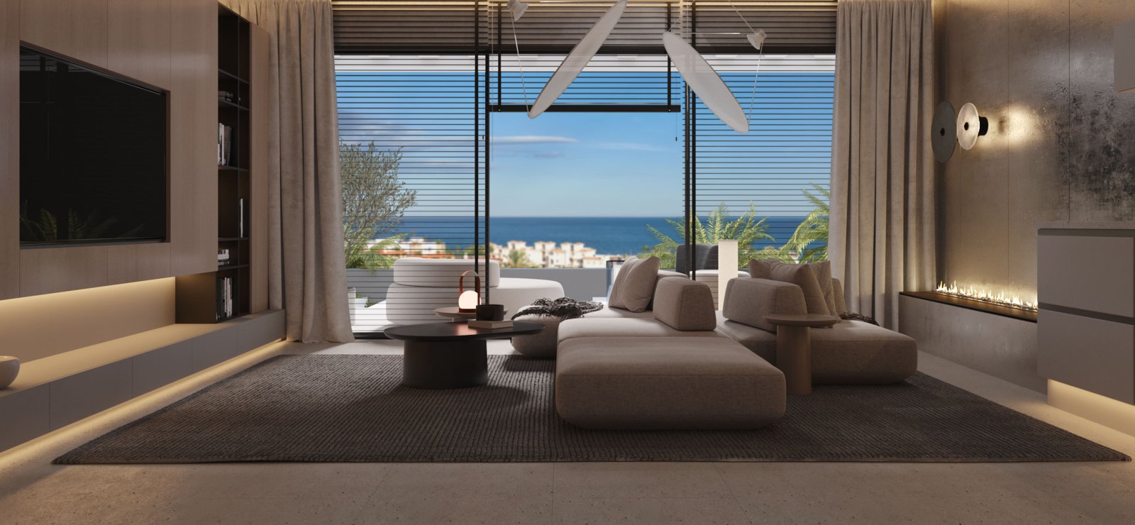 Modernes Apartment mit Meerblick, Terrasse und Pool, Buenas Noches