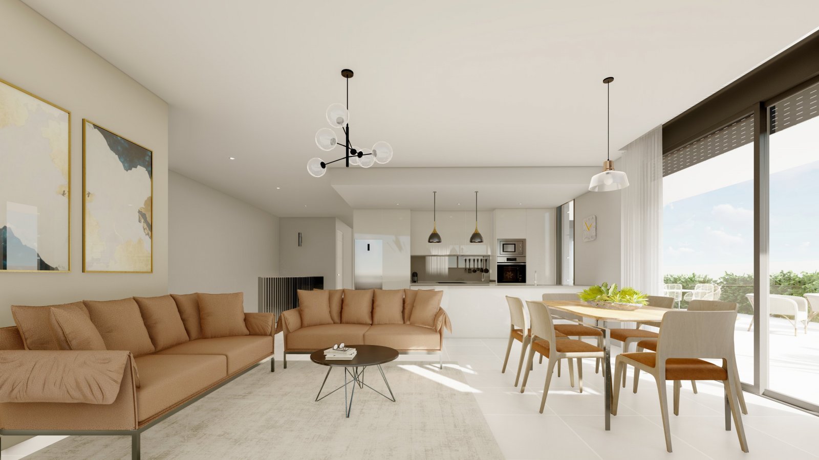 Moderne Villen mit Meerblick und privatem Pool, Polop