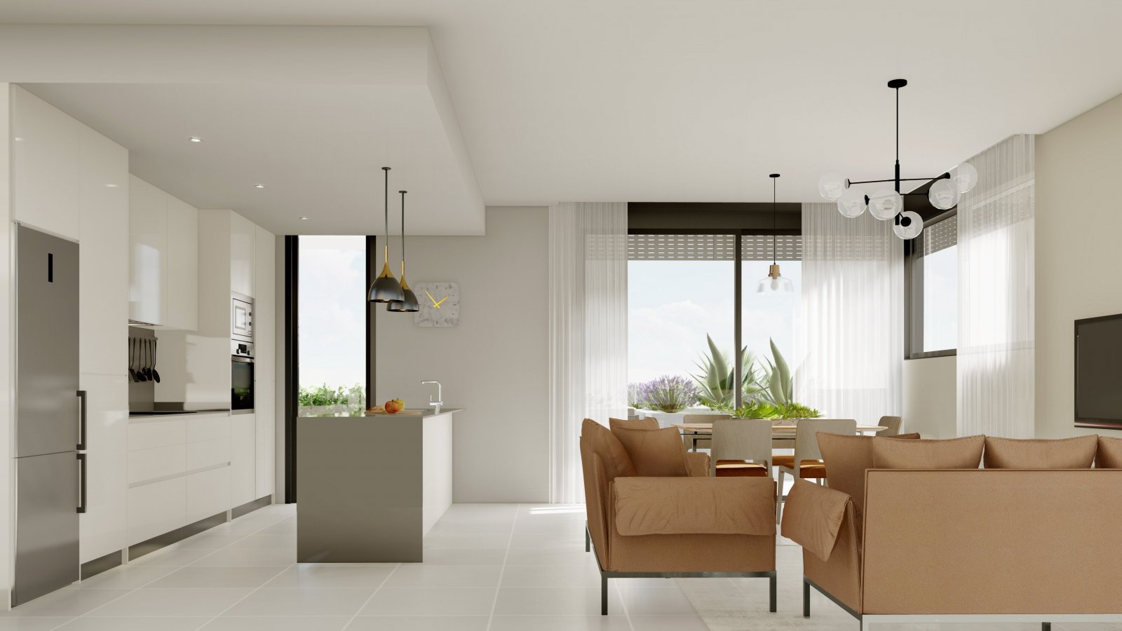 Moderne Villen mit Meerblick und privatem Pool, Polop