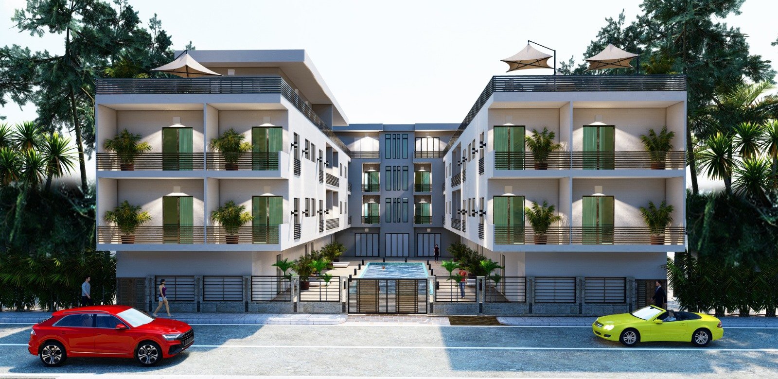 Zwei-Zimmer-Apartment mit Poolblick – Ratenzahlung möglich, Athena Resort, Hurghada