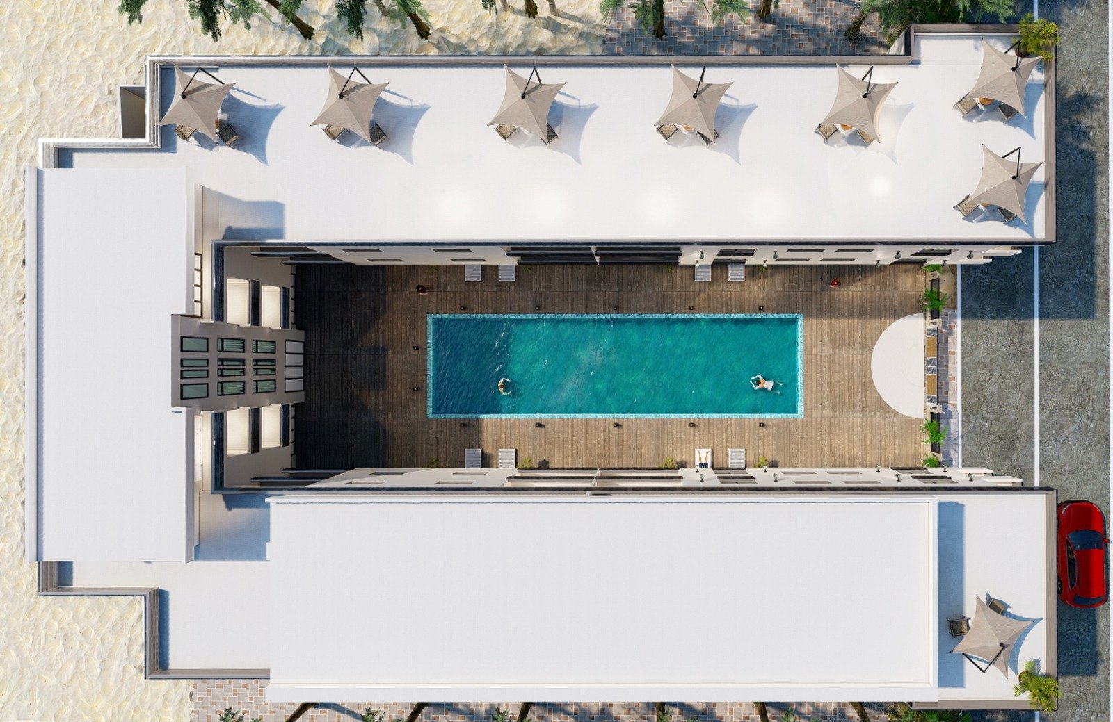 Zwei-Zimmer-Apartment mit Poolblick – Ratenzahlung möglich, Athena Resort, Hurghada