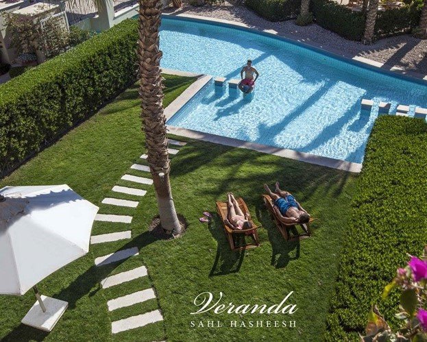 Appartamento spazioso con tre camere da letto sulla spiaggia, pagamento a rate possibile, veranda nel complesso Sahl Hasheesh, Egitto