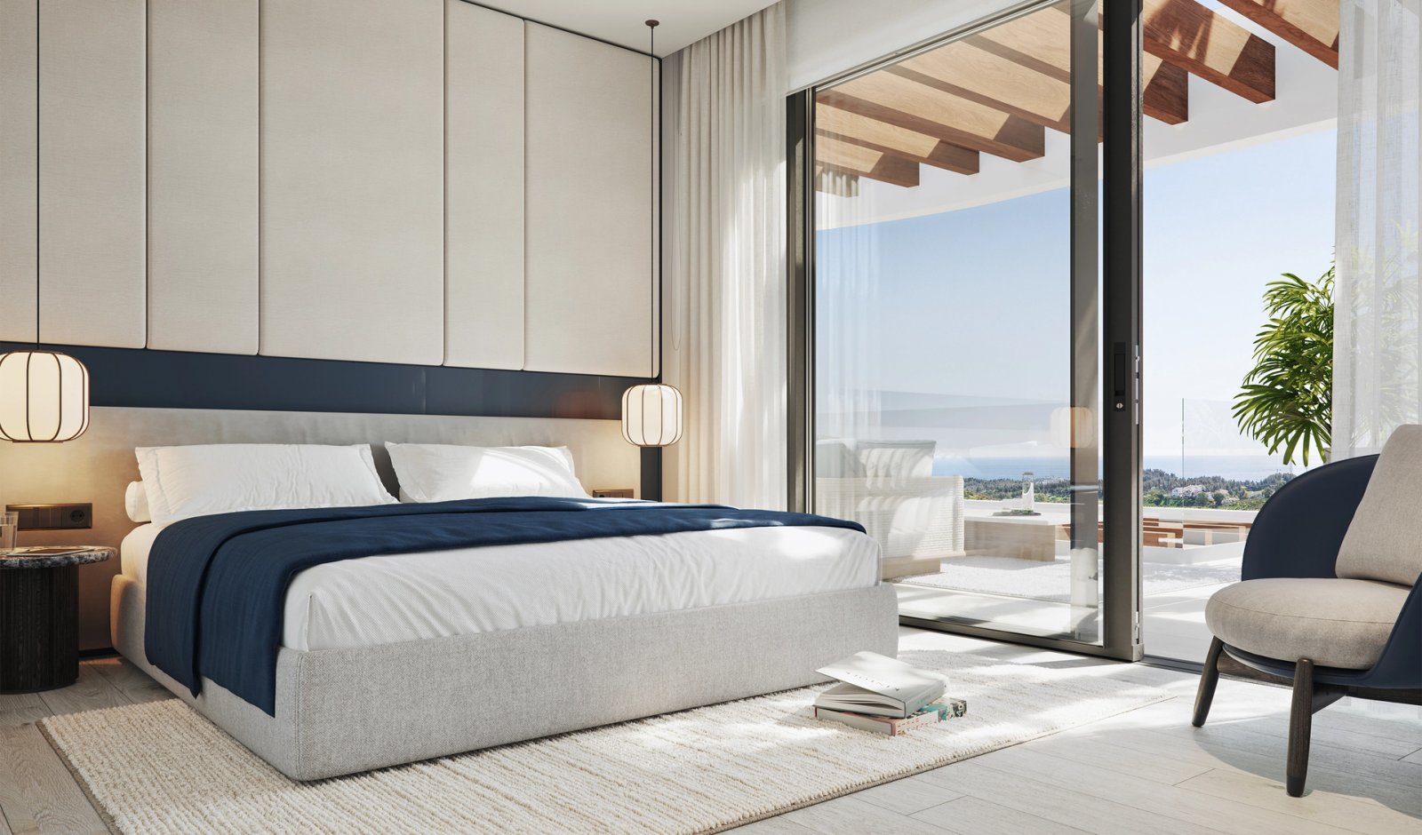 Moderne Apartments, Meerblick und in der Nähe des Golfplatzes Las Lagunas de Mijas