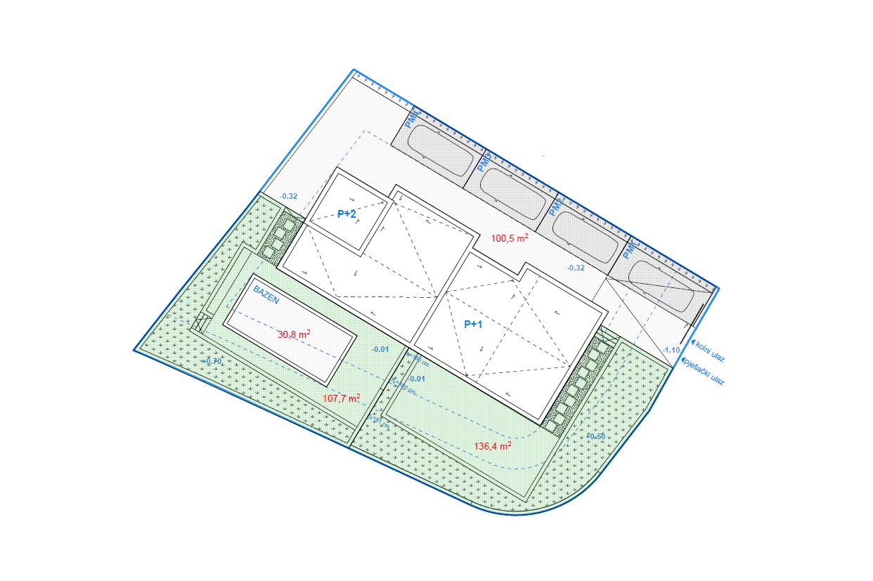 Luxuriöses Doppelhaus mit Panoramablick und Garten, Vodice