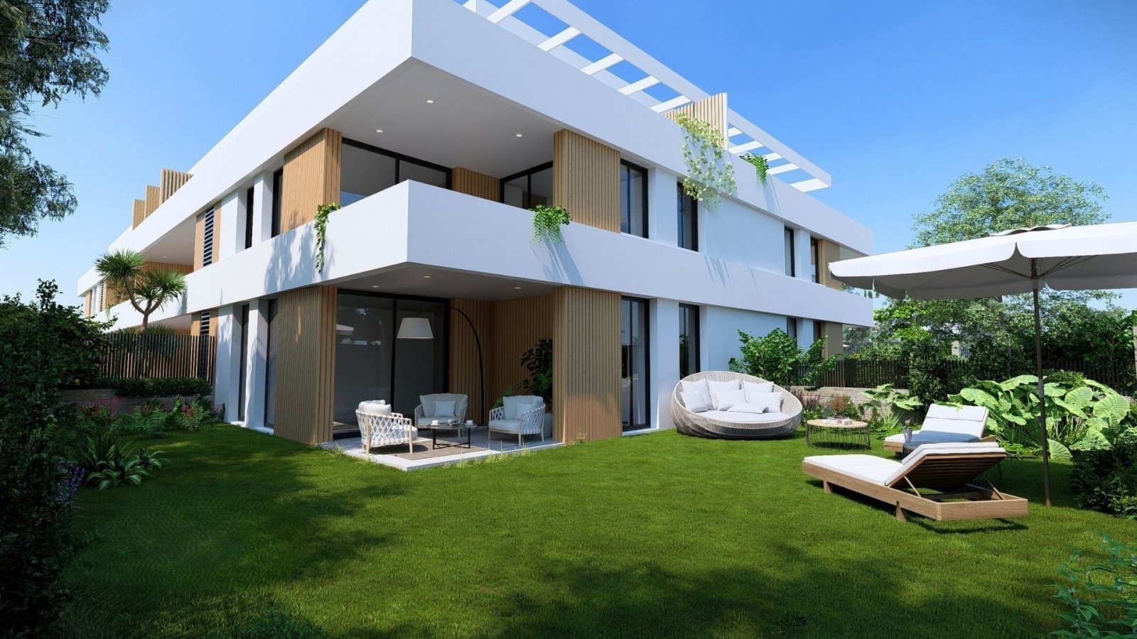 Moderne Apartments 2 km vom Meer entfernt, mit Pool und Gartenanlage, Jávea