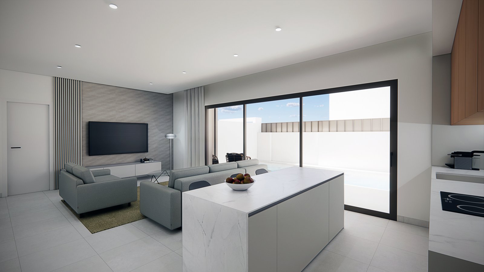 Moderner Bungalow, privater Pool und Solarium, 45 km vom Flughafen entfernt, Pilar de la Horadada