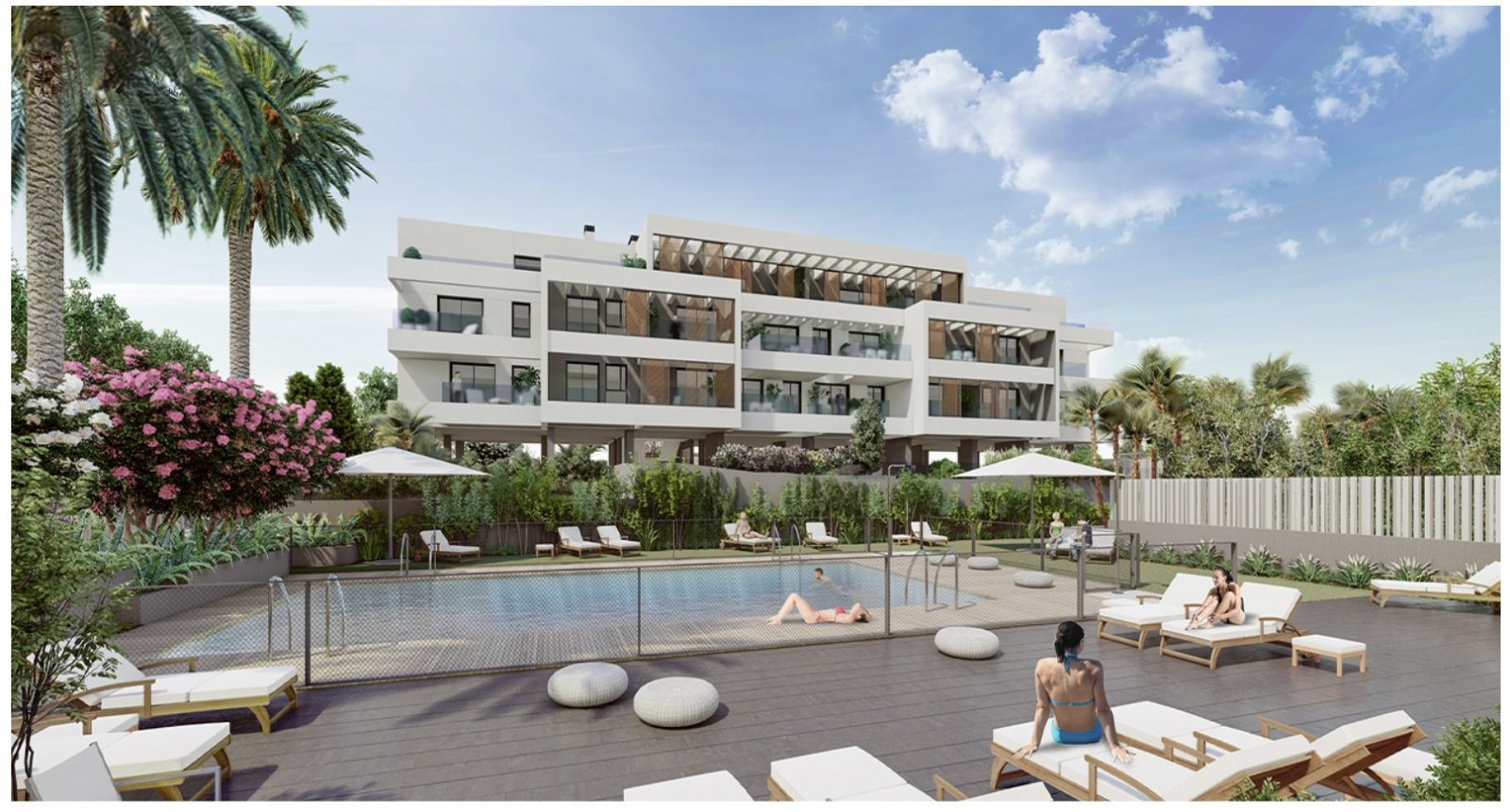 Moderne Apartments und Penthäuser, 1 km vom Meer entfernt, mit Pool und Garten, Torremolinos
