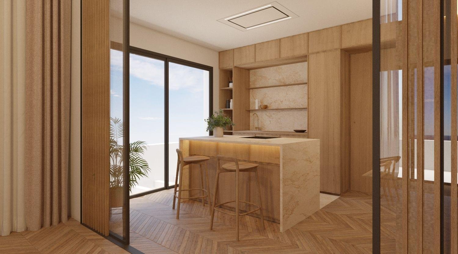 Luxusapartments am Meer mit Terrasse, Swimmingpool und Fitnessraum, Málaga