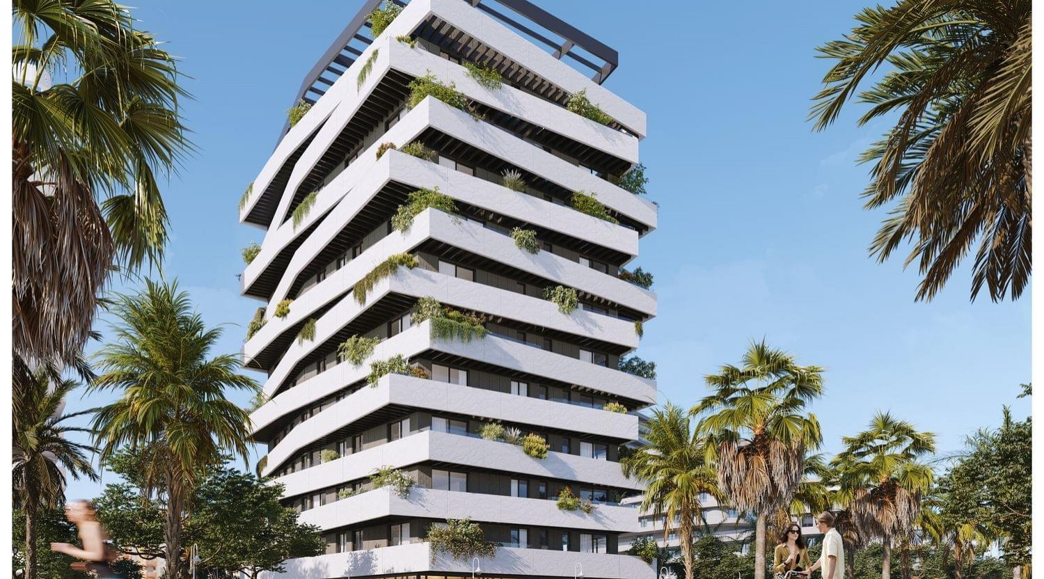 Luxusapartments am Meer mit Terrasse, Swimmingpool und Fitnessraum, Málaga