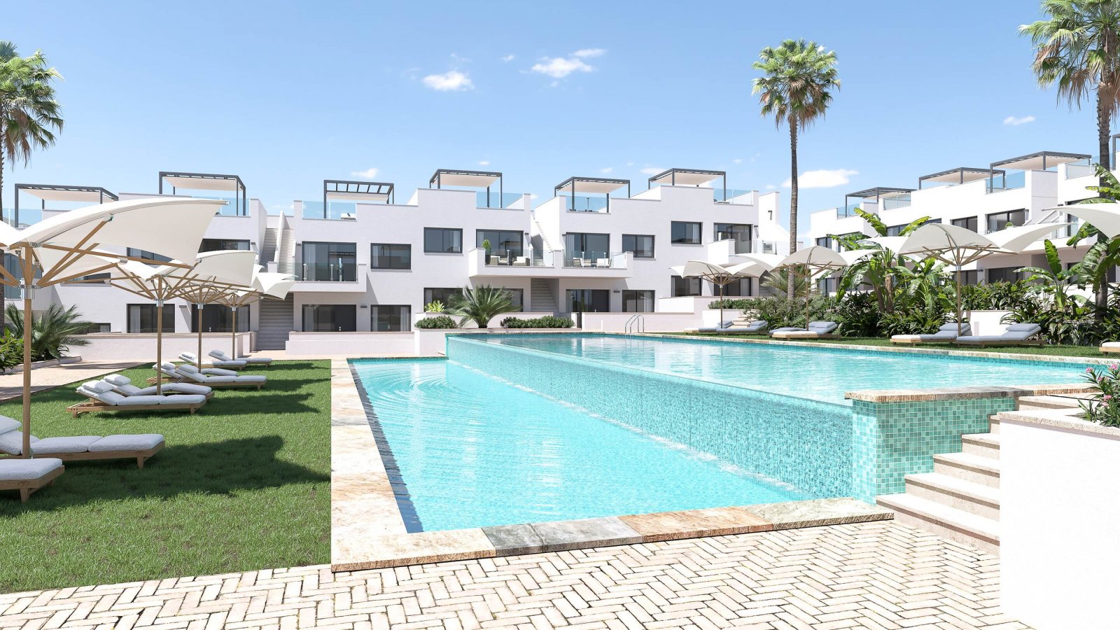 Moderner Bungalow, 4 km vom Meer entfernt und mit Gemeinschaftspool, Torrevieja