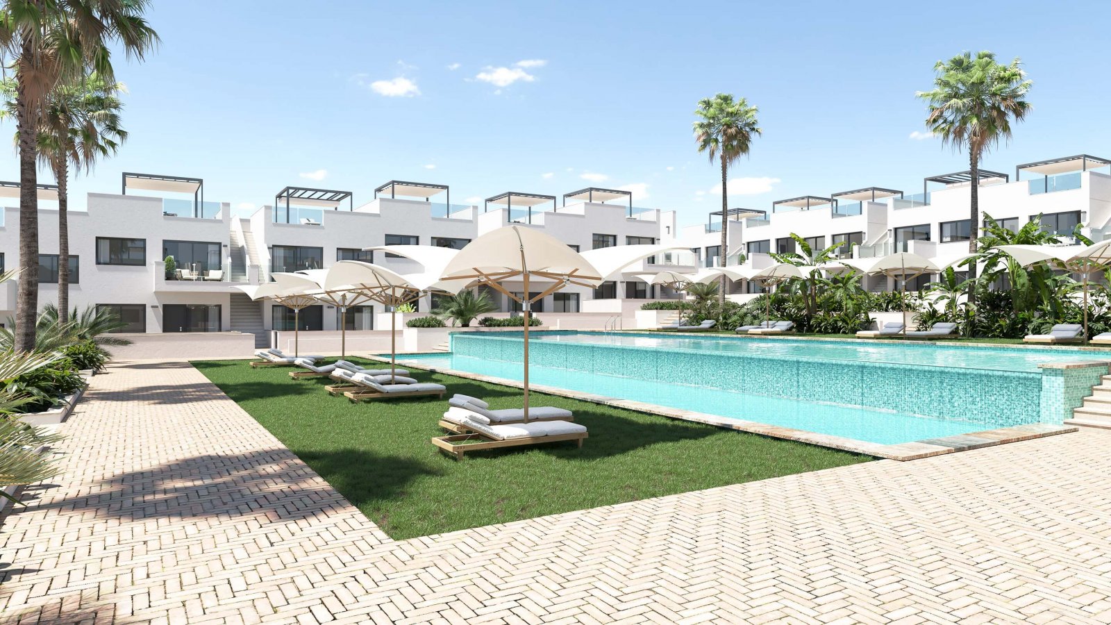 Moderner Bungalow, 4 km vom Meer entfernt und mit Gemeinschaftspool, Torrevieja