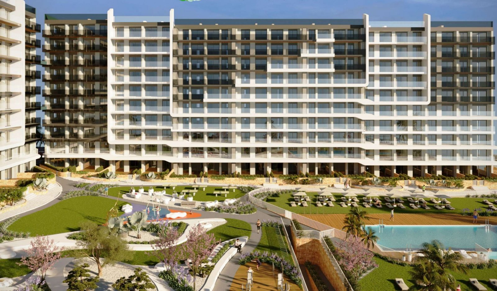 Luxuriöse Apartments 1 km vom Meer entfernt, mit Swimmingpool und Gartenanlage, Torrevieja