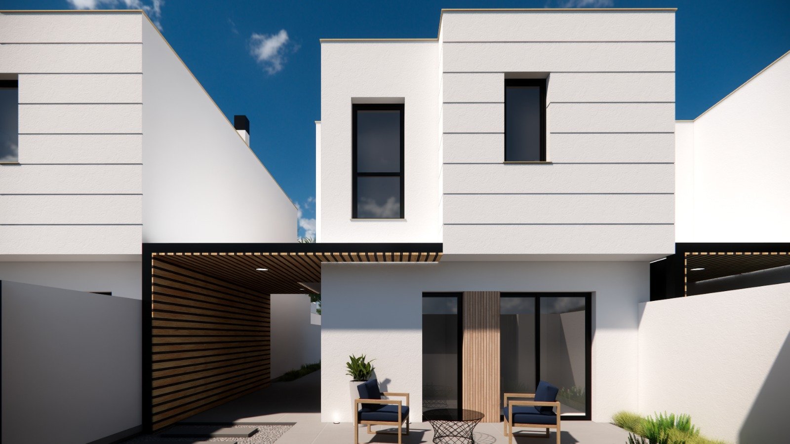 Modernes, freistehendes Ferienhaus mit privatem Pool und Garten, 2 km vom Meer entfernt, Los Alcázares