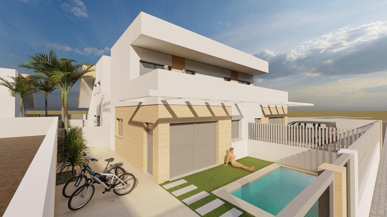 Exklusives Doppelhaus mit privatem Pool, 150 m vom Meer entfernt, Mazarrón, Murcia