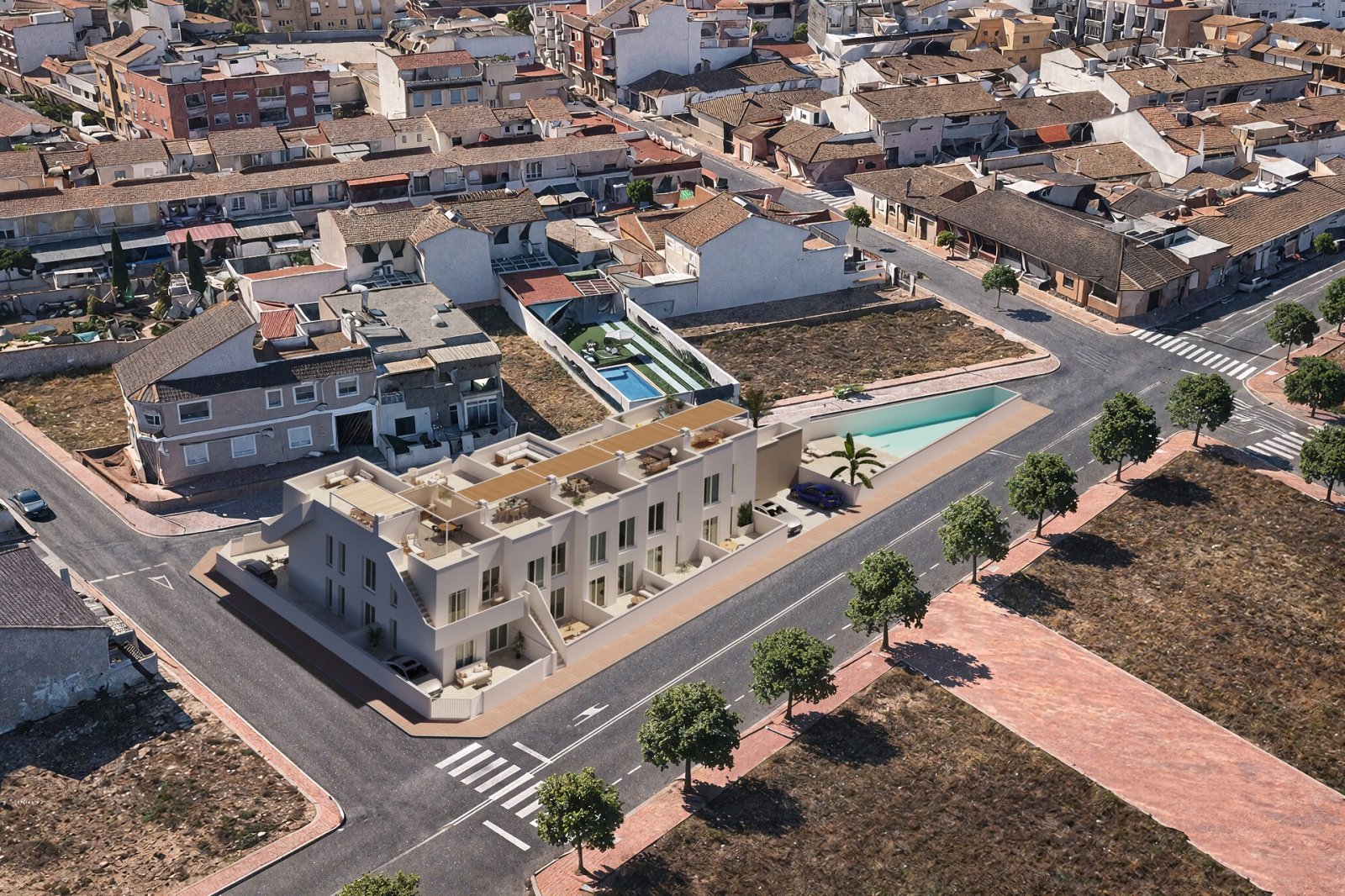 Moderne Bungalows am Meer 3 km, privater Pool, San Pedro del Pinatar