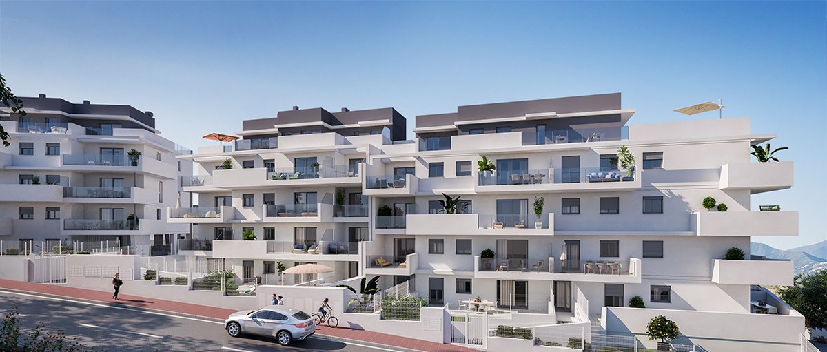 Moderne Apartments, 1,2 km vom Meer entfernt, Manilva