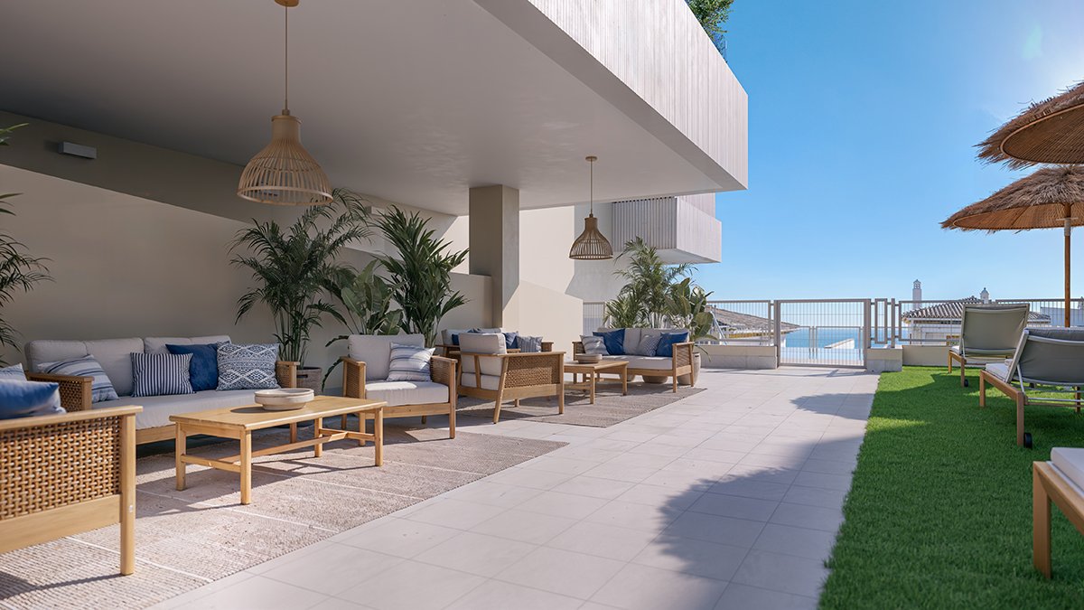 Exklusive Apartments, 1 km von der Küste entfernt mit Swimmingpool und Meerblick, Benalmádena