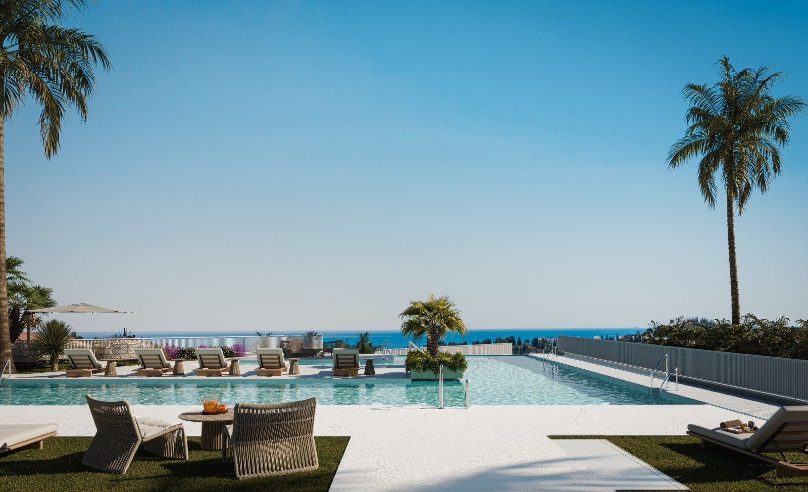 Luxusapartments mit Meerblick, Swimmingpool und Fitnessbereich, Mijas