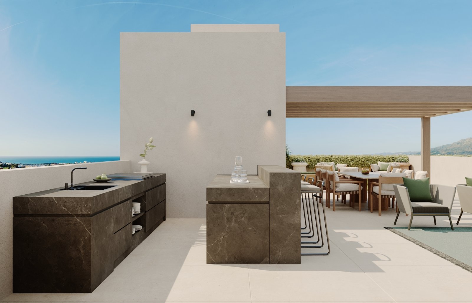 Luxuriöse Villa, 300 m vom Meer entfernt mit privatem Pool und Aussicht, Marbella