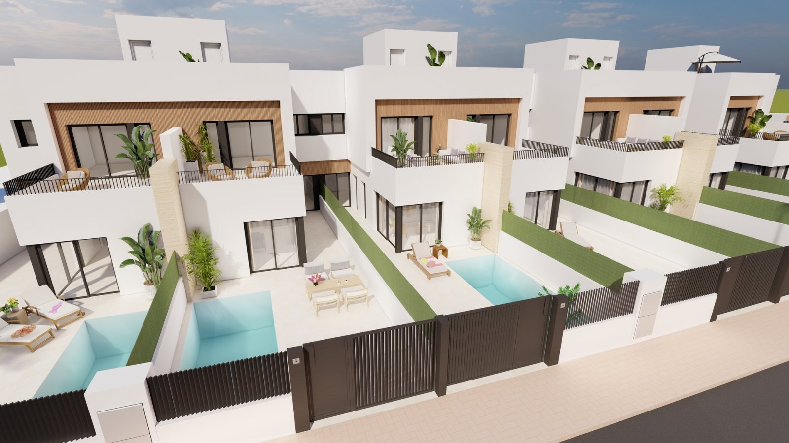 Modernes neues Stadthaus mit Schwimmbad und Nähe zum Meer San Javier