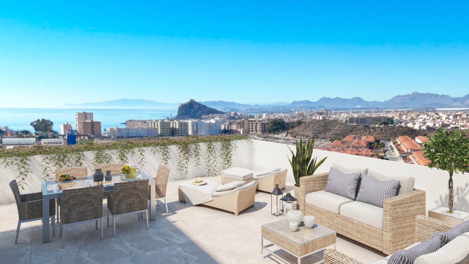 Elegantes Apartment mit Terrasse und Schwimmbad 1 km vom Meer entfernt Águilas